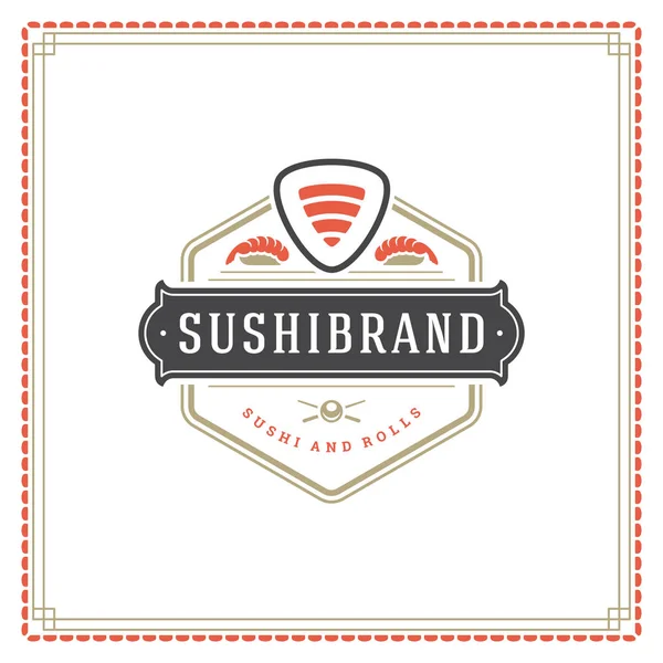Sushi restaurant logo vectorillustratie. — Stockvector