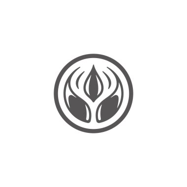 Beyaz arka plan vektör illüstrasyon izole buğday kulak simgesi.