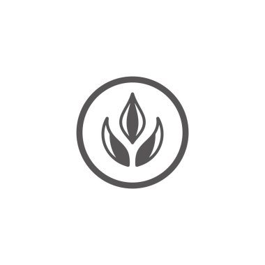 Beyaz arka plan vektör illüstrasyon izole buğday kulak simgesi.