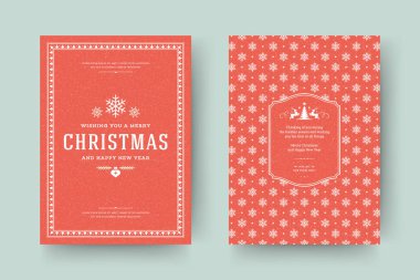 Noel tebrik kartı tasarımı şablonu. Mutlu Noeller ve tatiller geçmişe dönük tipografik etiketler ve yazı için şablon arka planlı yerler. Vektör illüstrasyonu.