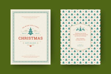 Noel tebrik kartı tasarımı şablonu. Mutlu Noeller ve tatiller geçmişe dönük tipografik etiketler ve yazı için şablon arka planlı yerler. Vektör illüstrasyonu.