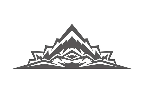 Mountain Shape Isolated White Background Vector Illustration Mountain Hills Vector — Stock Vector