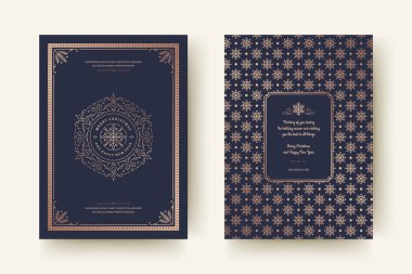 Noel tebrik kartı tasarımı şablonu. Mutlu Noeller ve tatiller geçmişe dönük tipografik etiketler ve yazı için şablon arka planlı yerler. Vektör illüstrasyonu.