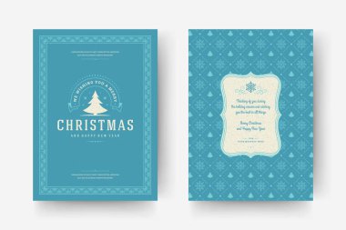 Noel tebrik kartı tasarımı vektör çizimi.