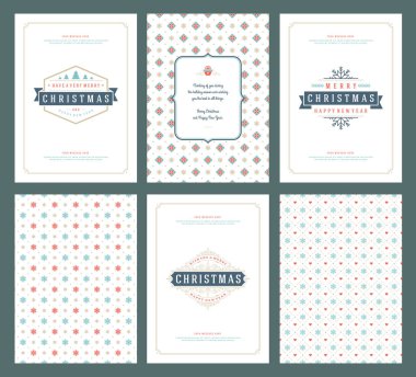 Neşeli Noel tebrik kartları şablonları ve desenler arka planlar