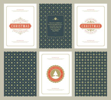 Neşeli Noel tebrik kartları şablonları ve desenler arka planlar