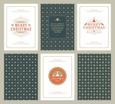 Neşeli Noel tebrik kartları şablonları ve desenler arka planlar