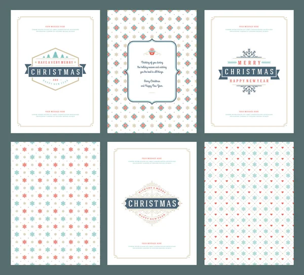 Neşeli Noel tebrik kartları şablonları ve desenler arka planlar