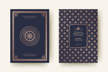 Noel tebrik kartı tasarımı vektör çizimi.