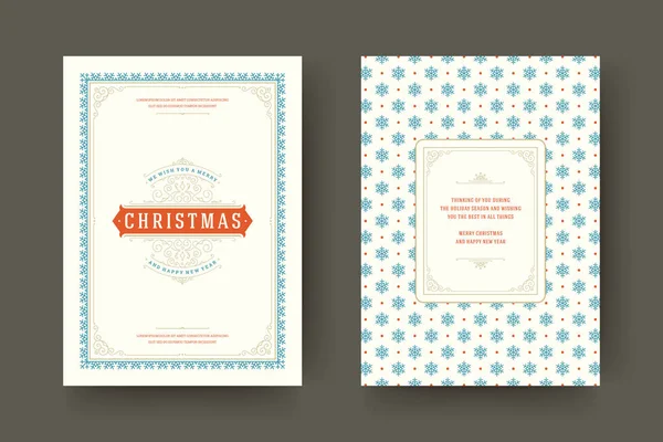 Navidad tarjeta de felicitación diseño plantilla vector ilustración. — Archivo Imágenes Vectoriales