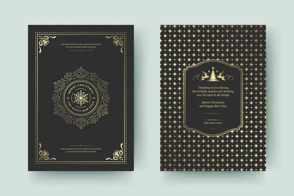 Noel tebrik kartı tasarımı vektör çizimi.