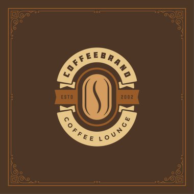 Coffee shop logo tasarım şablonu vektör çizim.