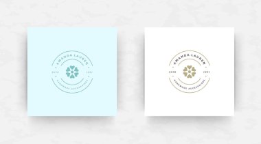 Zarif marka logo tasarım şablonu. Modern minimalizm tarzı. Vektör illüstrasyonu.