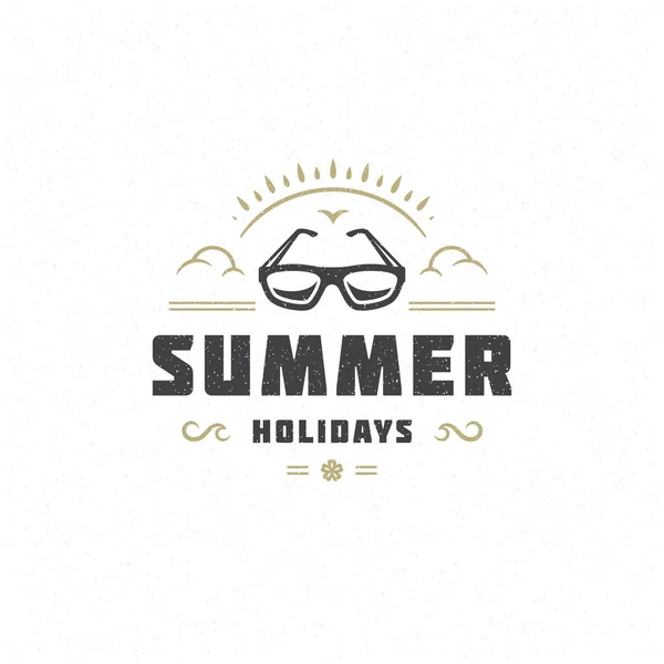 夏のスローガン デザイン ポスターやグリーティング カードのベクトル図のラベルまたはバッジ タイポグラフィの休日 — ストックベクタ