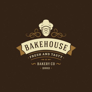 Fırın rozeti veya etiket vektör illüstrasyonu.