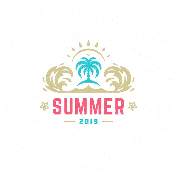 Etiqueta de férias de verão ou tipografia de crachá slogan design — Vetor de Stock