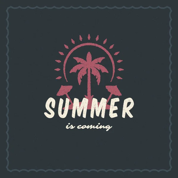 Tipografia de férias de verão design citação inspiradora para cartaz ou vestuário —  Vetores de Stock