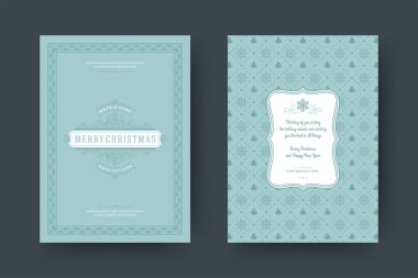 Noel tebrik kartı vintage tasarım, kış tatilleri dilek ile süslü süslemeler, çiçek süs ve çerçeve gelişmek