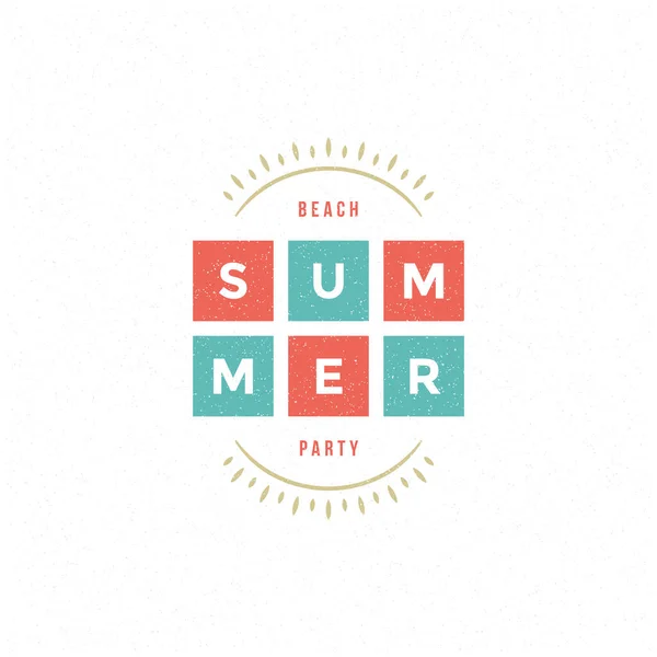 Summer holidays label or badge typography slogan design — Stock Vector