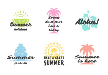 Yaz tatili tipografisi ilham verici alıntılar ya da deyimler tasarımı