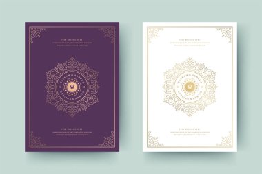 Düğün davetiyesi tarih kartı şablonunu sakla. Altın şablonlar, süsler, girdaplar...