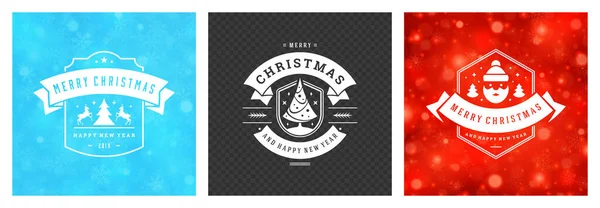 Navidad foto superposiciones vintage diseño tipográfico adornado símbolos de decoración con vacaciones deseos vector ilustración — Vector de stock