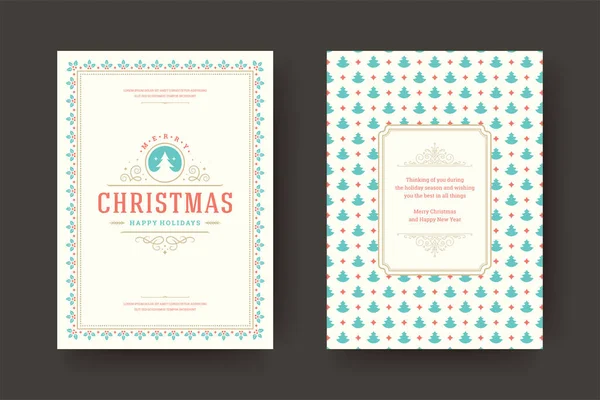 Christmas greeting card vintage typographic quote design vector illustration — Stock Vector