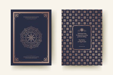 Noel tebrik kartı klasik tipografik tasarım vektör çizimi