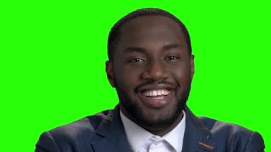 Mutlu afro Amerikalı işadamı flört.