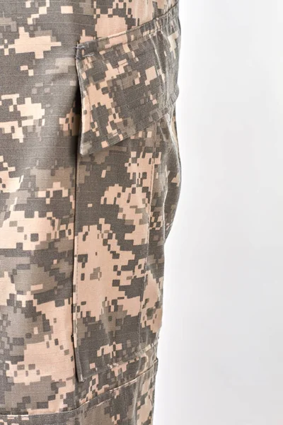 Vêtements de camouflage militaire fermer . — Photo