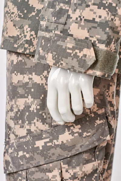 Μανίκι στρατιωτικά ρούχα, κοντινό πλάνο. — Φωτογραφία Αρχείου