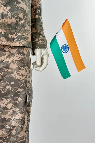 Mannequin with indian flag.