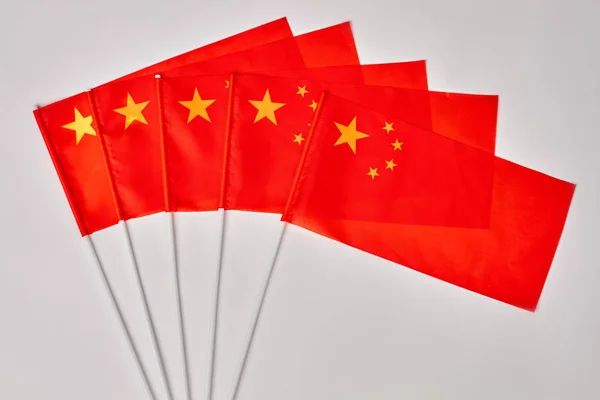 Collectie van chinese vlaggen. — Stockfoto