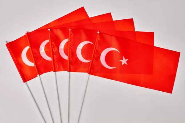 Collectie van Turkije vlaggen. — Stockfoto