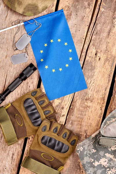 Soldat européen articles plat . — Photo