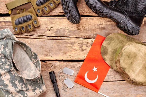 Turkish soldier clothes and accessories.