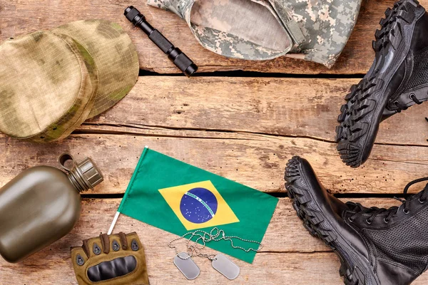 Бразильської армії солдата елементи композиції. — стокове фото
