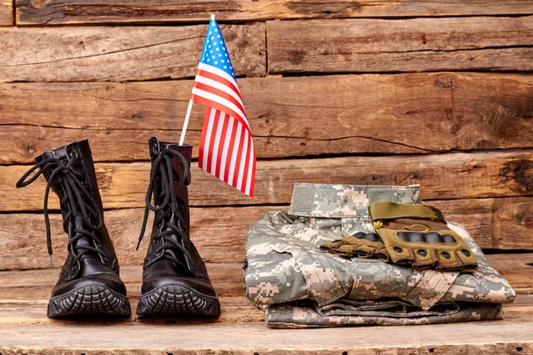 Conjunto de conjunto militar de nosotros soldado del ejército . — Foto de Stock