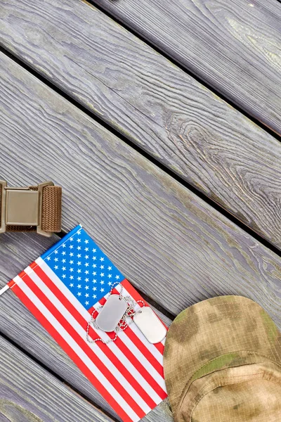 Patriotic american soldier essentials.