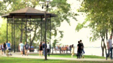İnsanların Park arka plan bulanık.