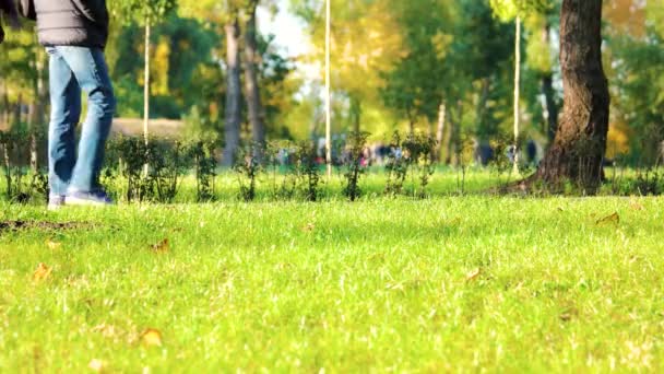 Passeggiando persone all'aperto . — Video Stock