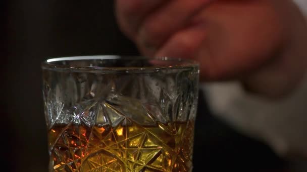 Alcohol drinken met vuur maken. — Stockvideo