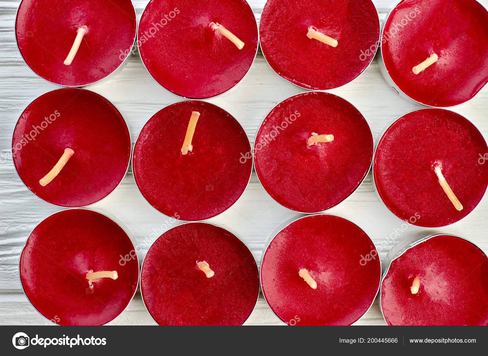 Red tea light candles background. Stock Photo by ©Denisfilm 200445666