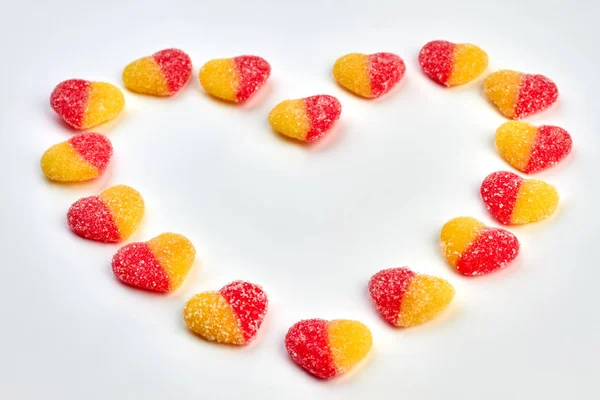 Forma de corazón de caramelos de jalea . — Foto de Stock