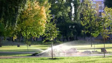 Şehir Parkı yağmurlama su.