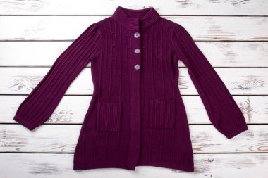 Uzun Mor kazak ceket.