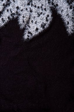 Siyah kazak malzeme kapatmak.