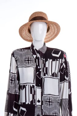 Fantezi forması ve yaz şapka manken Portrain.