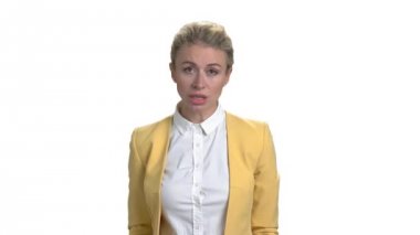 Suçlamaya ve suçlayan kızgın kadın Yöneticisi.