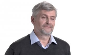 düşünceli olgun iş adamı.